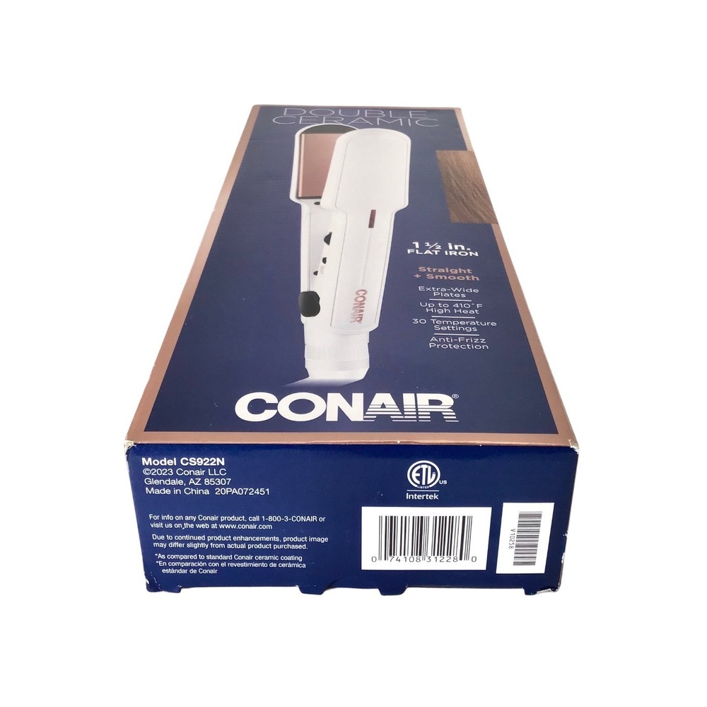 Conair Double Ceramic 1‎ 1/2 Inch Flat Iron Hair Straightener Extra Wide Plates - Picture 11 of 11